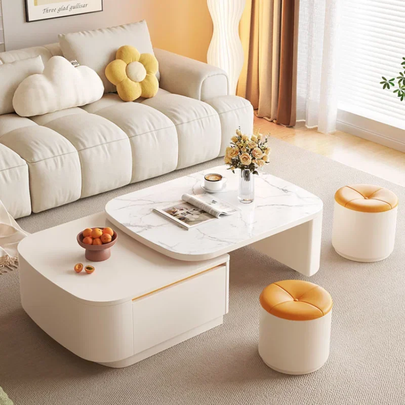 

White Clear Nordic Coffee Table Living Room Storage Floor Luxury Nordic Coffee Table Living Room Beistelltisch Home Furniture