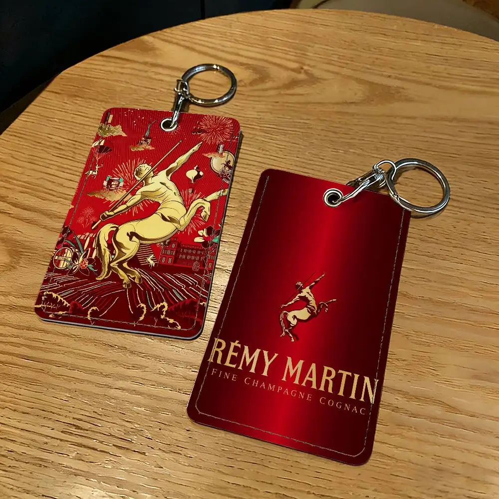 Estuche Protector para Llaves con Anillo y Tarjetero de la Marca de Moda R-Remy M-MartinS, Color Coñac, para Seguridad y Regalo