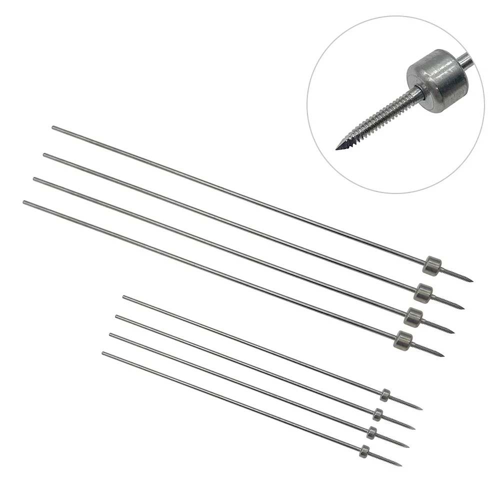 1.2mm 1.5mm Temporary Reduction-Plate Holding Threaded Pins ball head fixation needle Stainless Steel orthopedic instruments