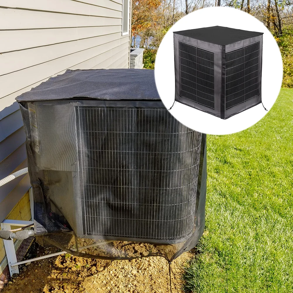 Oxford Fabric AC Cover Waterproof Snow Resistant for Outdoor Air Conditioner 71x71x81cm 81x81x91cm 91x91x100cm Sizes