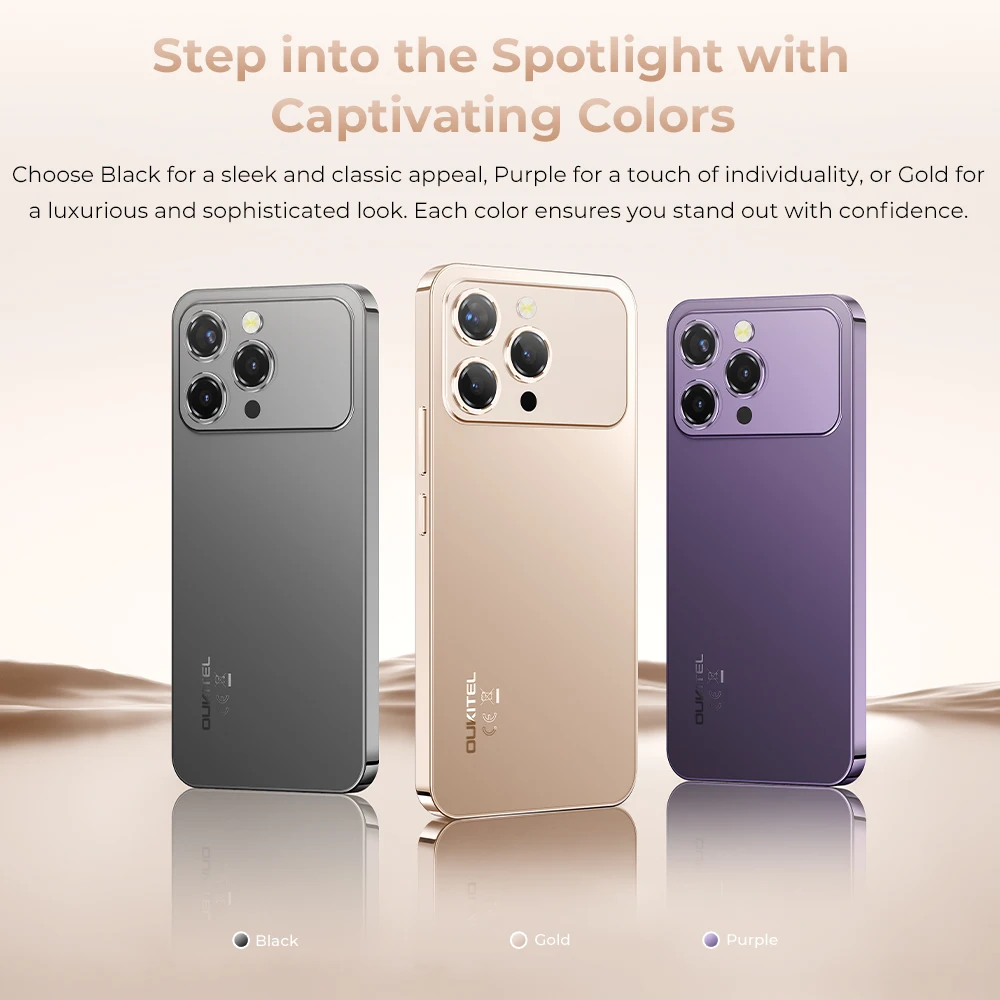 【World Premiere】OUKITEL P1 PRO 6.7-inch FHD+ AMOLED 120Hz, 5150mAh Battery, 8.2mm Ultra-thin Smartphone 8GB+512GB, Android 15