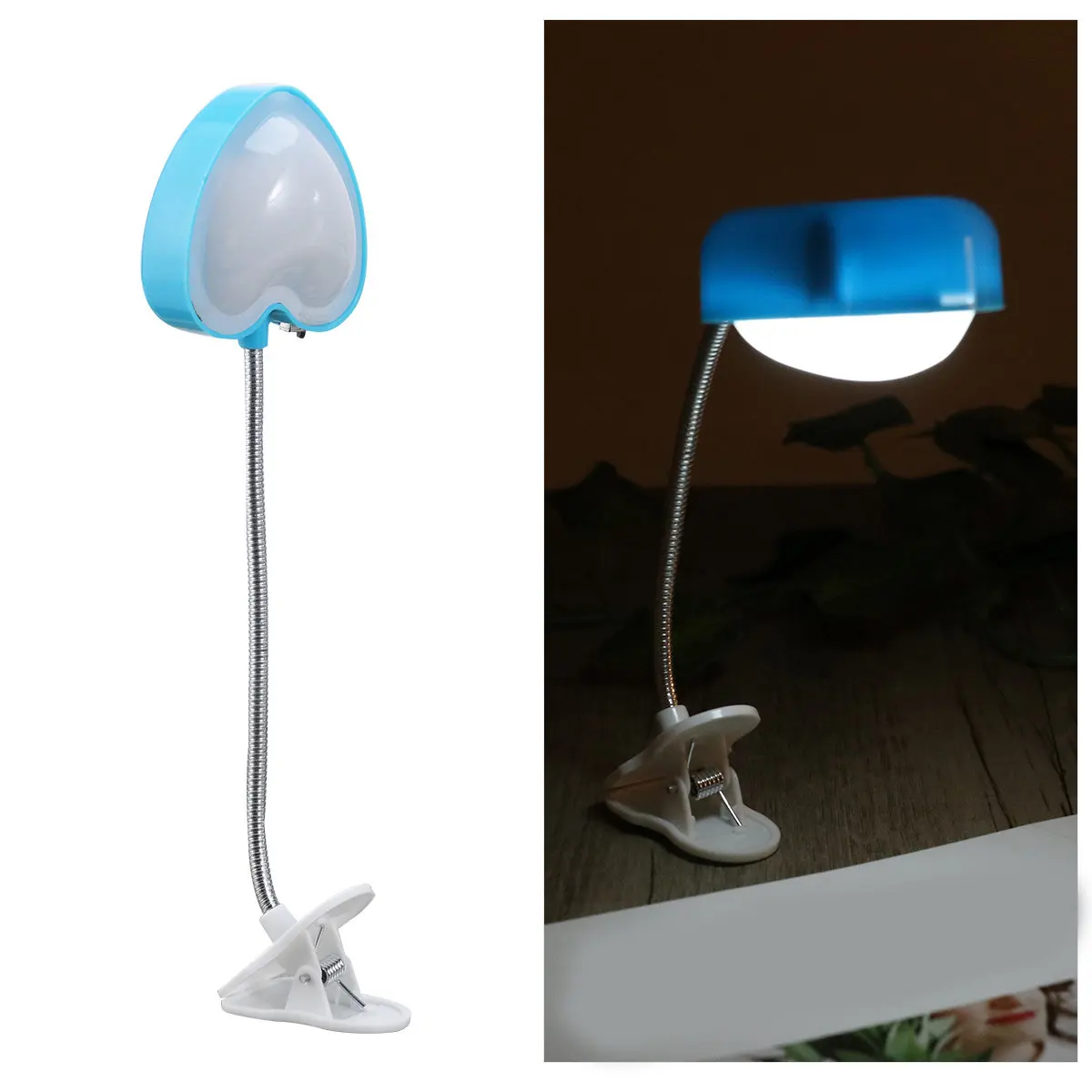 Clip Light LED Desk Lamp with Clamp for Reading Eye Comfort Bright Even Light No Glare No Radiation Swivel Tilt Rotate Bookshelf