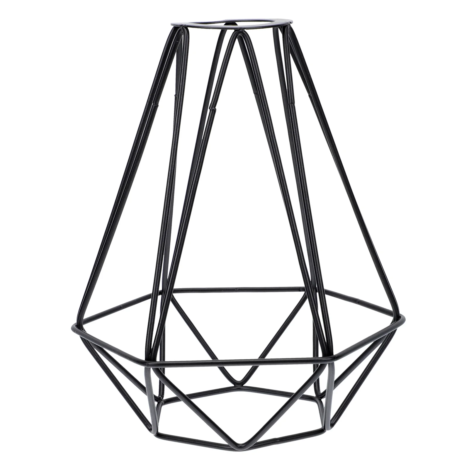 

1Pcs Diamond Shape Iron Lampshade Creative Decorative Holder Shell Wrought Iron Hollow Lamp Cover Multipurpose Home Light