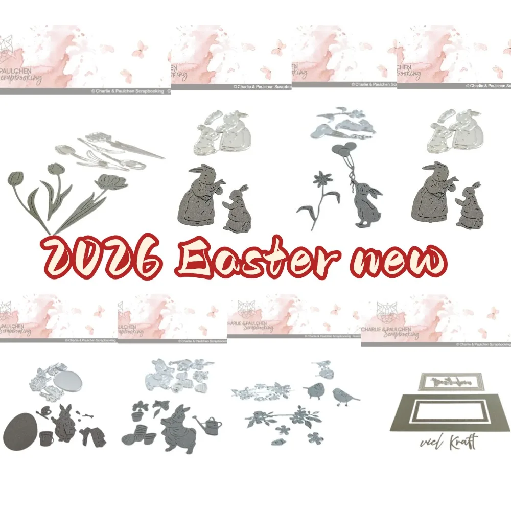 

rabbit Spring Festival 2026 New Metal Cutting Dies For DIY Scrapbooking Crafts Maker Photo Album Template Handmade Decoration