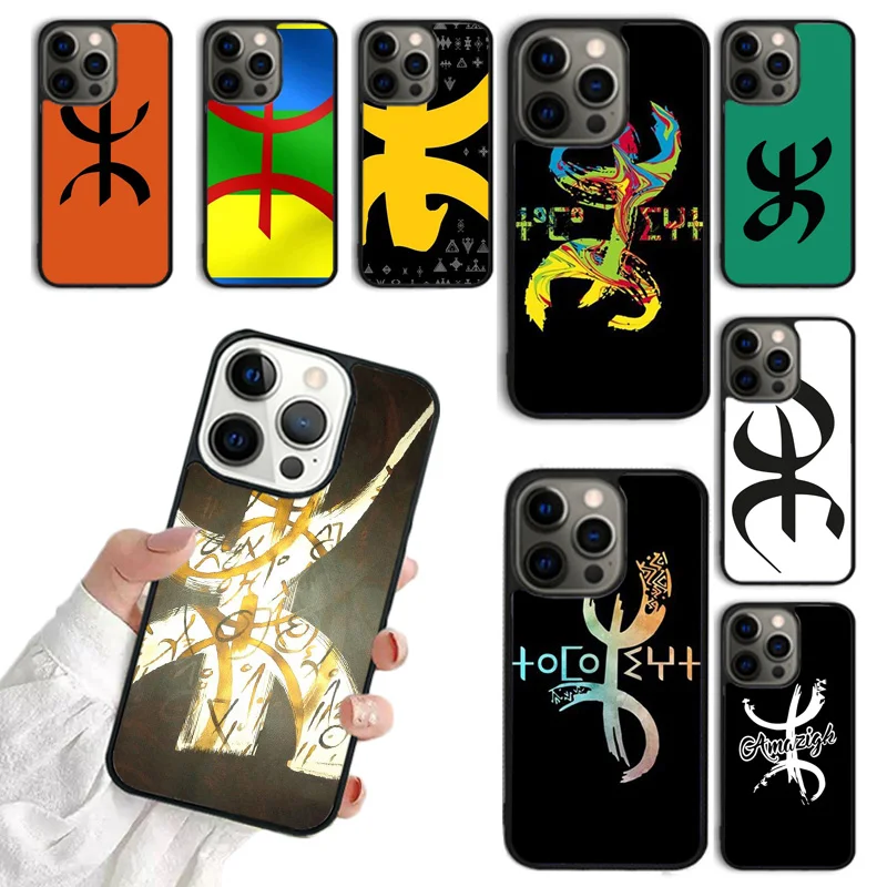 Amazigh Symbol Berber Academy phone Case Cover For iPhone 16 15 14 Plus XR XS for apple 16 11 12 13 mini Pro Max coque