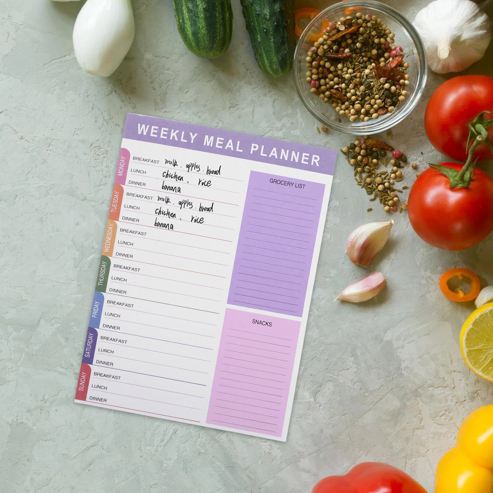 

60 Sheets Meal Planner Notebook Minimalist Weekly Monthly Grocery List Notepad For Healthy Eating Recipe Storage Stay At Home