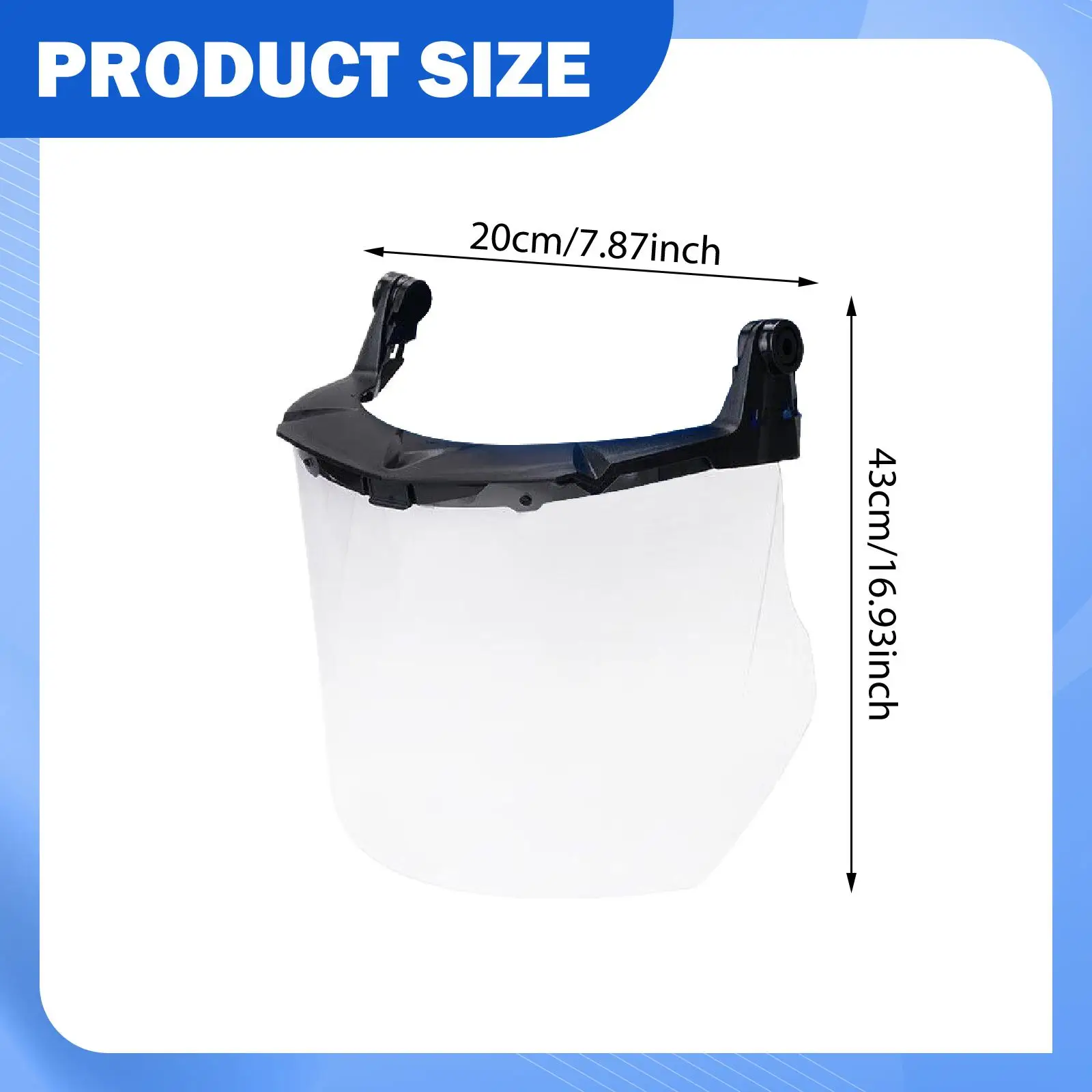 قناع درع الوجه بالكامل، قابل لإعادة الاستخدام، واقي الوجه الواقي للاستخدام الصناعي