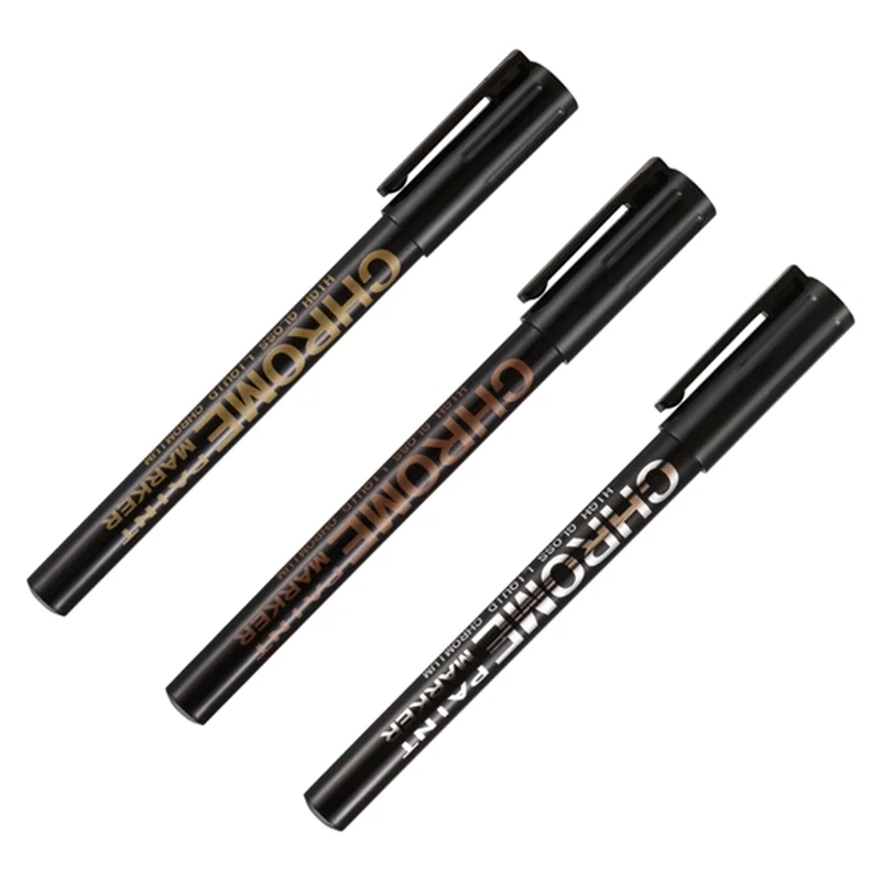 ETRT For Rock Glass Metallic Chrome Pen Marker 3PCS Mirror Waterproof Paint Repair