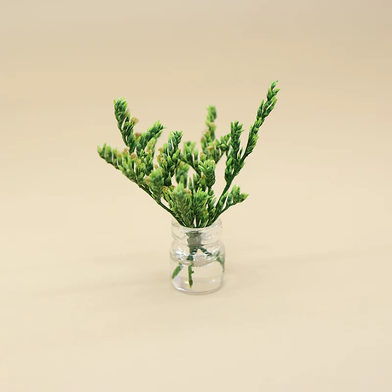 1:12 Dollhouse Mini Flower Vase Realistic Floral Arrangement Vase Model Scene Decoration Miniature