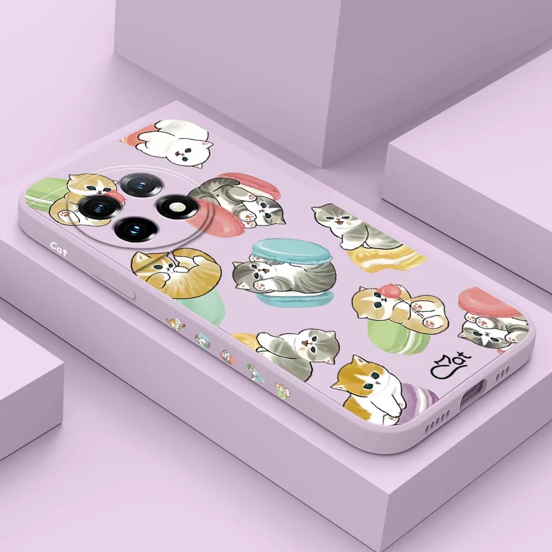 

Sweet Cats Phone Case For Oneplus 13 13R 12 12R 11 11R 10 10R 10T 9R 9RT 9 8T 8 7 7T Pro 5G Liquid Silicone Cover