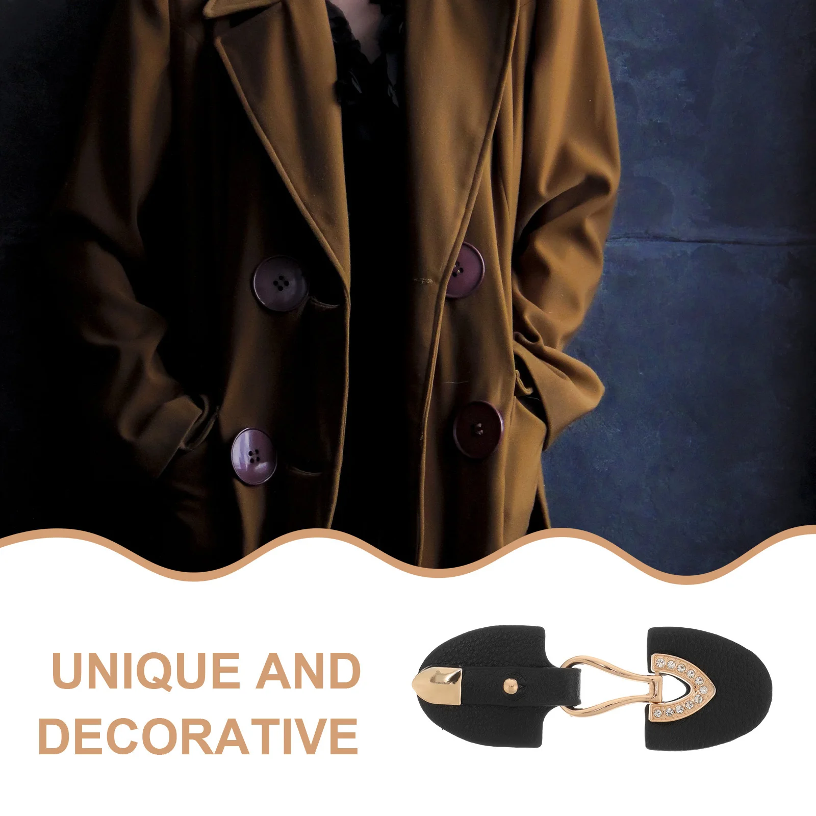 1 زوج حزام معدني أبازيم معطف أنيق تبديل أزرار استبدال ل سترة واقية سترة الملابس والاكسسوارات