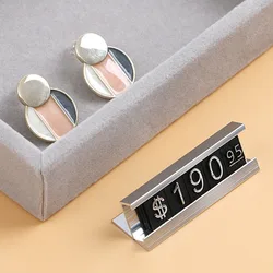 Price Tag Dollar Euro Number Digit Cubes Clothes Phone Laptop Jewelry Showcase Counter Price Label Sign Display Stand