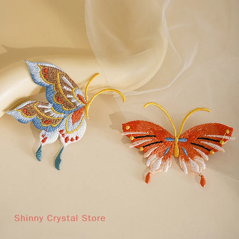 

Exquisite Chinese Traditional Art Butterfly Embroidery Patch Cheongsam Hanfu Cloth Bag DIY Decoration Ironing For Clothes
