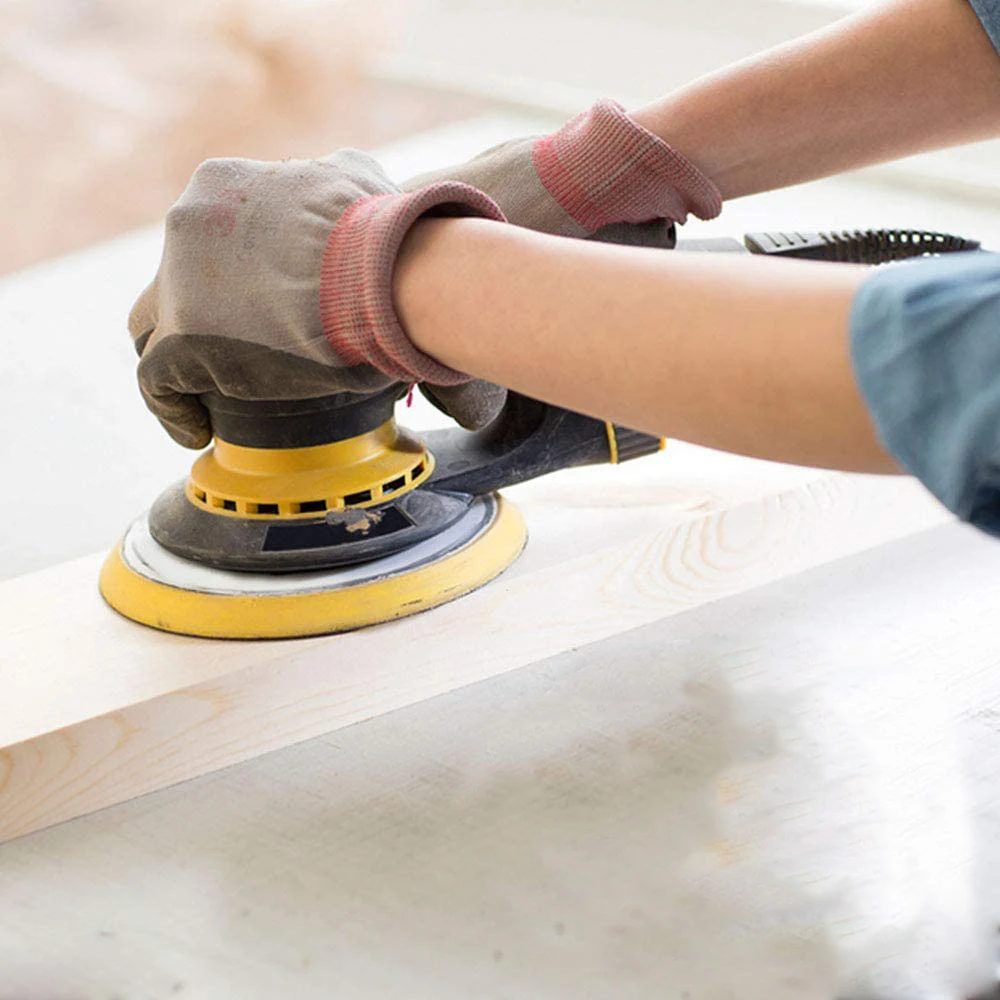 20 قطعة أقراص صنفرة 5 بوصة 8 فتحات 150 فريك بدون غبار بخطاف وحلقة أقراص ورق الصنفرة من أكسيد الألومنيوم المستديرة