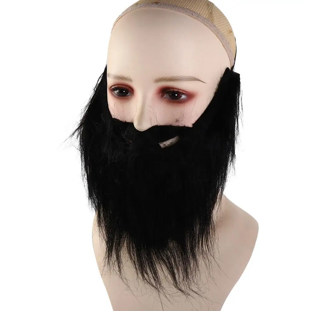 Barbe artificielle réaliste fausse barbe longue peluche fausse barbe Halloween fausse moustache 30 cm moustache père noël Cosplay