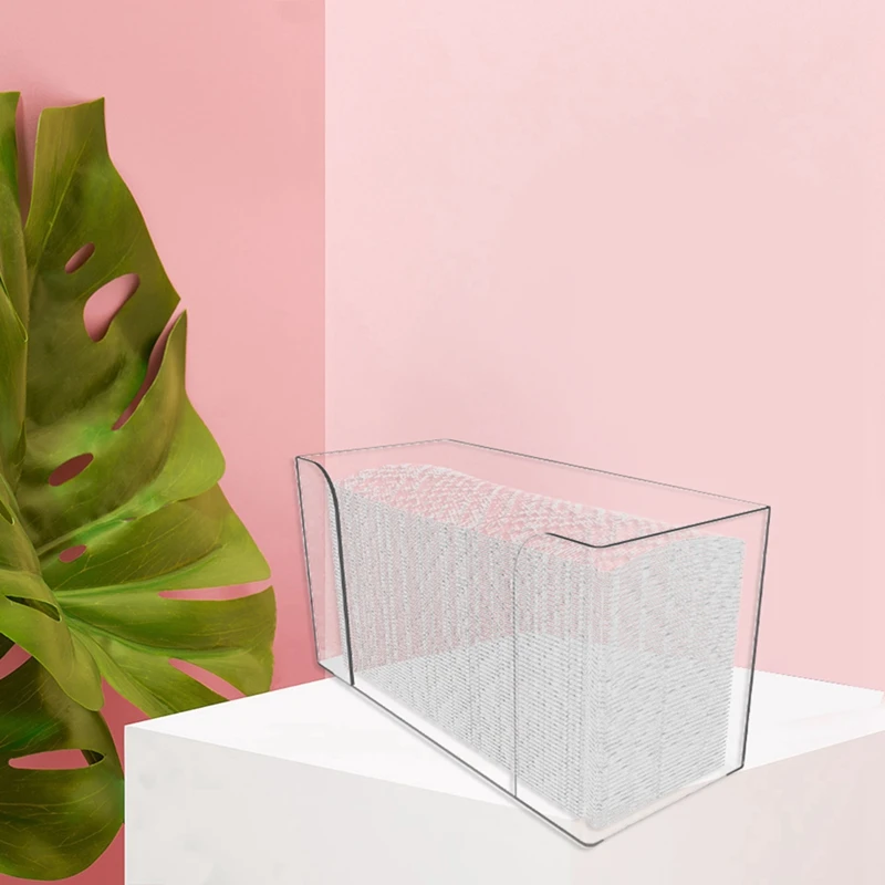 2PCS Countertop Paper Towel Dispenser Clear Guest Towel Napkin Holder for Z-Fold C-Fold or Multi-Fold Paper Towels