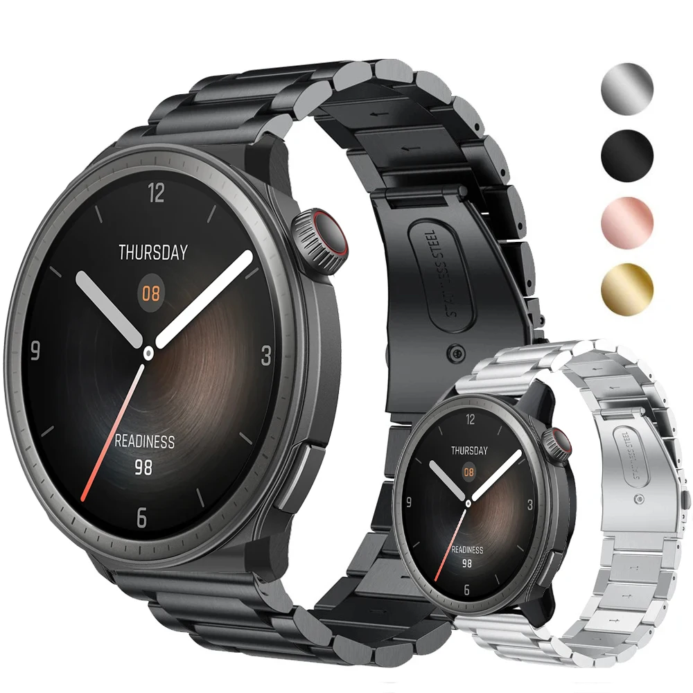 22mm bransoletka do zegarka pasek do Amazfit Balance Smartwatch pasek ze stali nierdzewnej do Huami Amazfit Balance metalowa opaska Correa