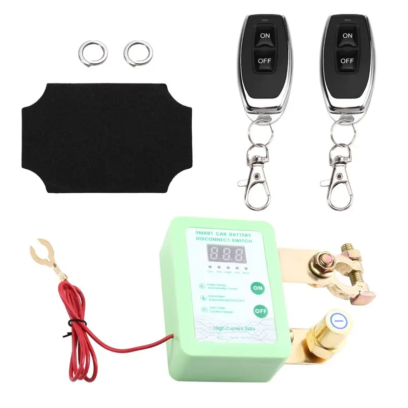 

Цифровой выключатель-отключатель аккумулятора A80X-12V/24V 240A с дистанционным управлением для автомобиля и лодки, автоматический выключатель питания