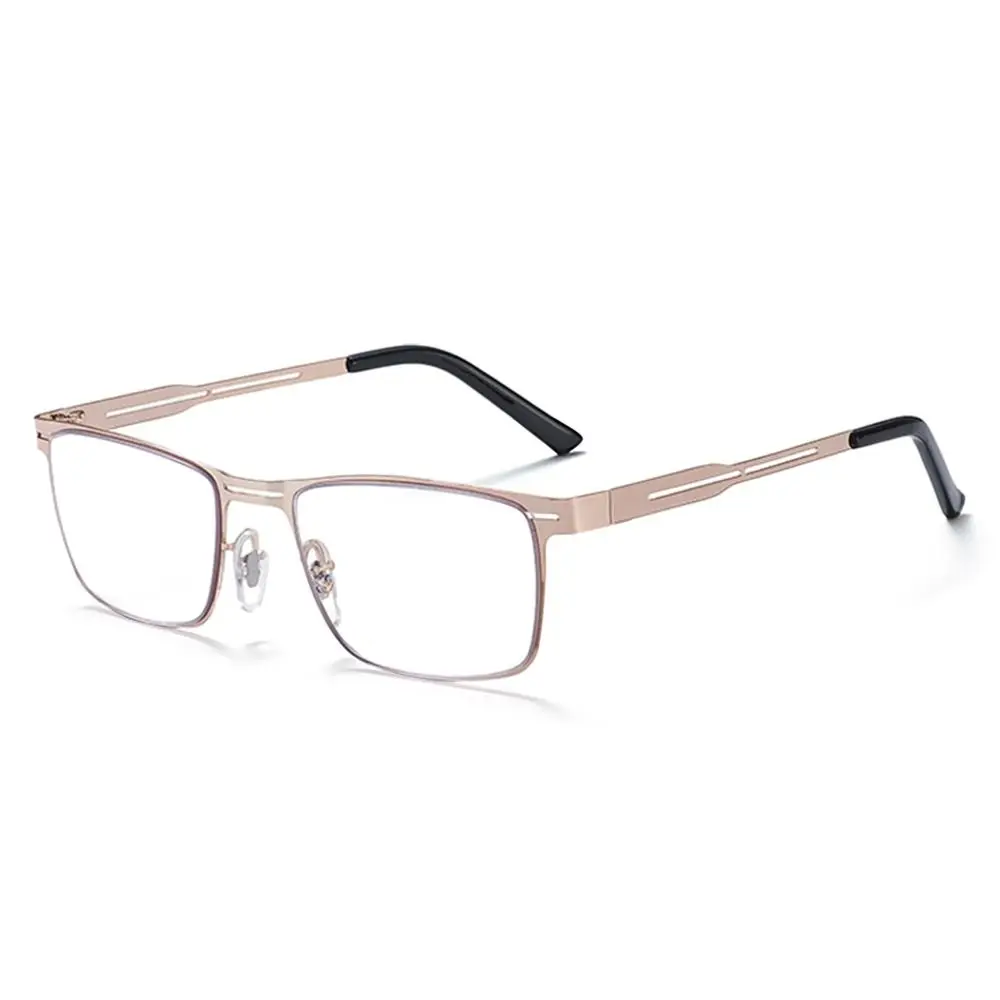 Gafas de lectura de acero inoxidable para hombre y mujer, lentes ópticas para presbicia + 1,0, 1,5, 2,0, 2,5, 3,0, 3,5, 4,0