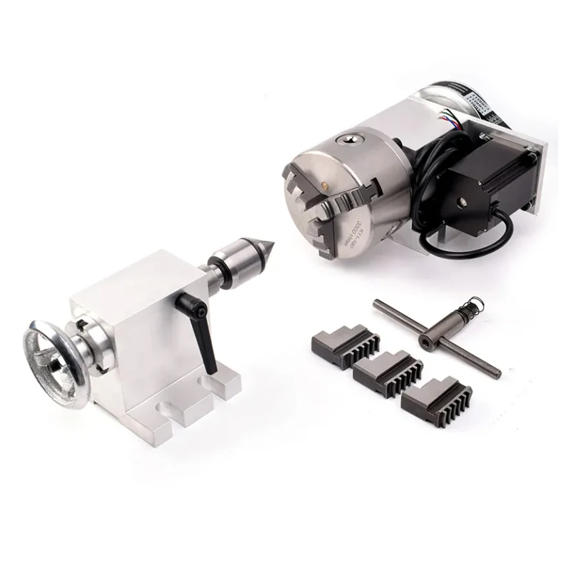 

New BT40 Nose Dividing Head with Self-centering Chuck 4 Jaw Gear Component Modification Kit for Milling & Turning Machine