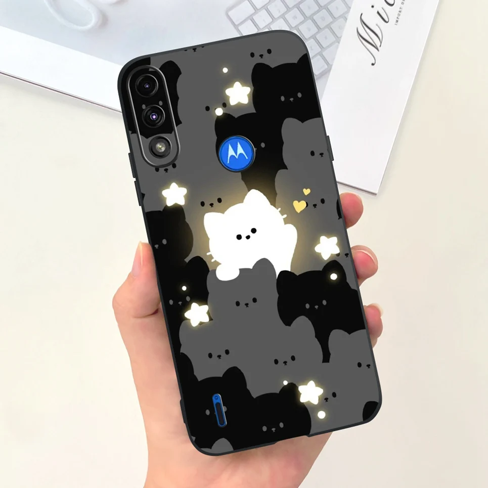 For Motorola Moto E7 Power Case Cute Fashion Girly Cartoon Painting Funda Etui For Motorola E7i Power Soft TPU Silicone Coques