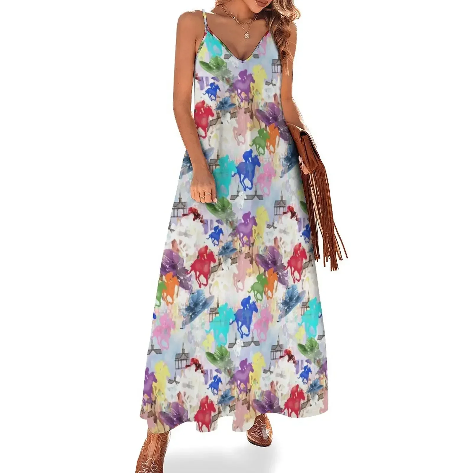 

Off to the Horse Races Sleeveless Dress chic and elegant woman dress prom dress