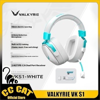 VALKYRIE VK S1 Headphones Tri Mode Wireless Headset Custom 50mm Low Latency Dynamic Drive AI Noise Cancellation Gaming Earphone