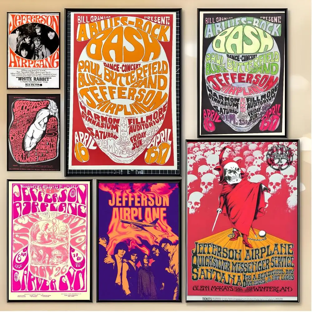 Psychedelic Band J-Jefferson Airplane Poster Unique Home Decoration Ideas & Stylish Interior Art