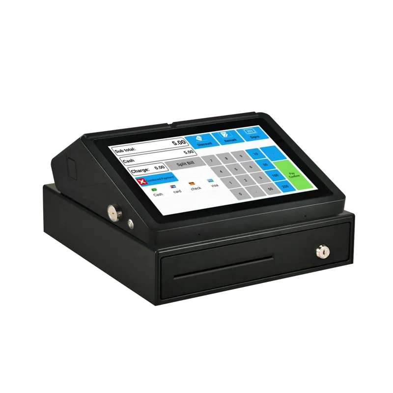 10.1 Inch 2G RAM 16G ROM Touch Screen POS Terminal windows 11 with 80mm Thermal Receipt Printer