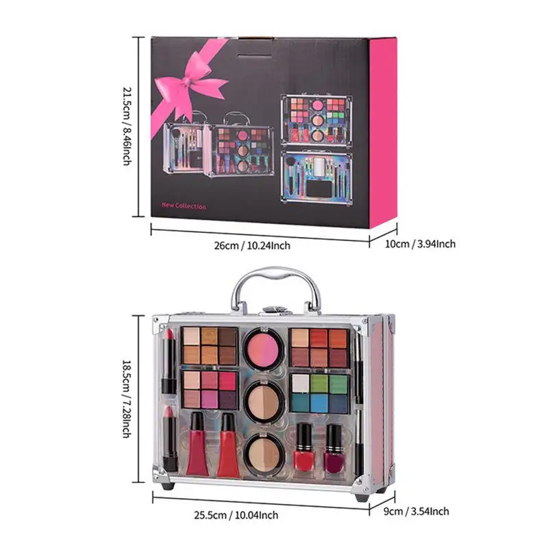 ชุดแต่งหน้าสําหรับผู้หญิง Matte Makeup Set ชุดแต่งหน้ากันน้ําติดทนนาน Beauty Care รวมถึงมาสคาร่าลิปสติกอายแชโดว์ Palette