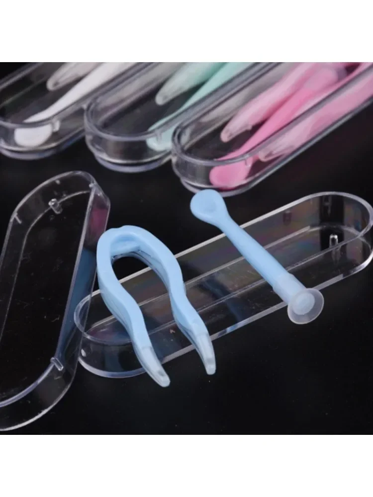 Pince à épiler et anciers d'aspiration pour lentilles de contact, outil de serrage spécial, dissolvant d'insertion multicolore, nouveau, 1 ensemble