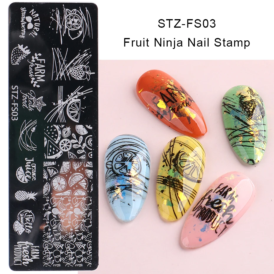 1 pz animali selvatici Nail Art Stamping piastra leopardo tigre serpente timbro modello farfalla fiore pizzo stencil Manicure JISTZ-FS