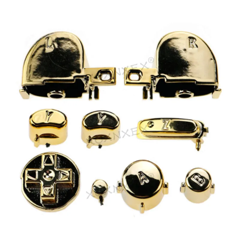 1set Electroplating Button Keys ABXY Z Keypads L R Buttons For Gamecube NGC Game Controller Replacement Accessories