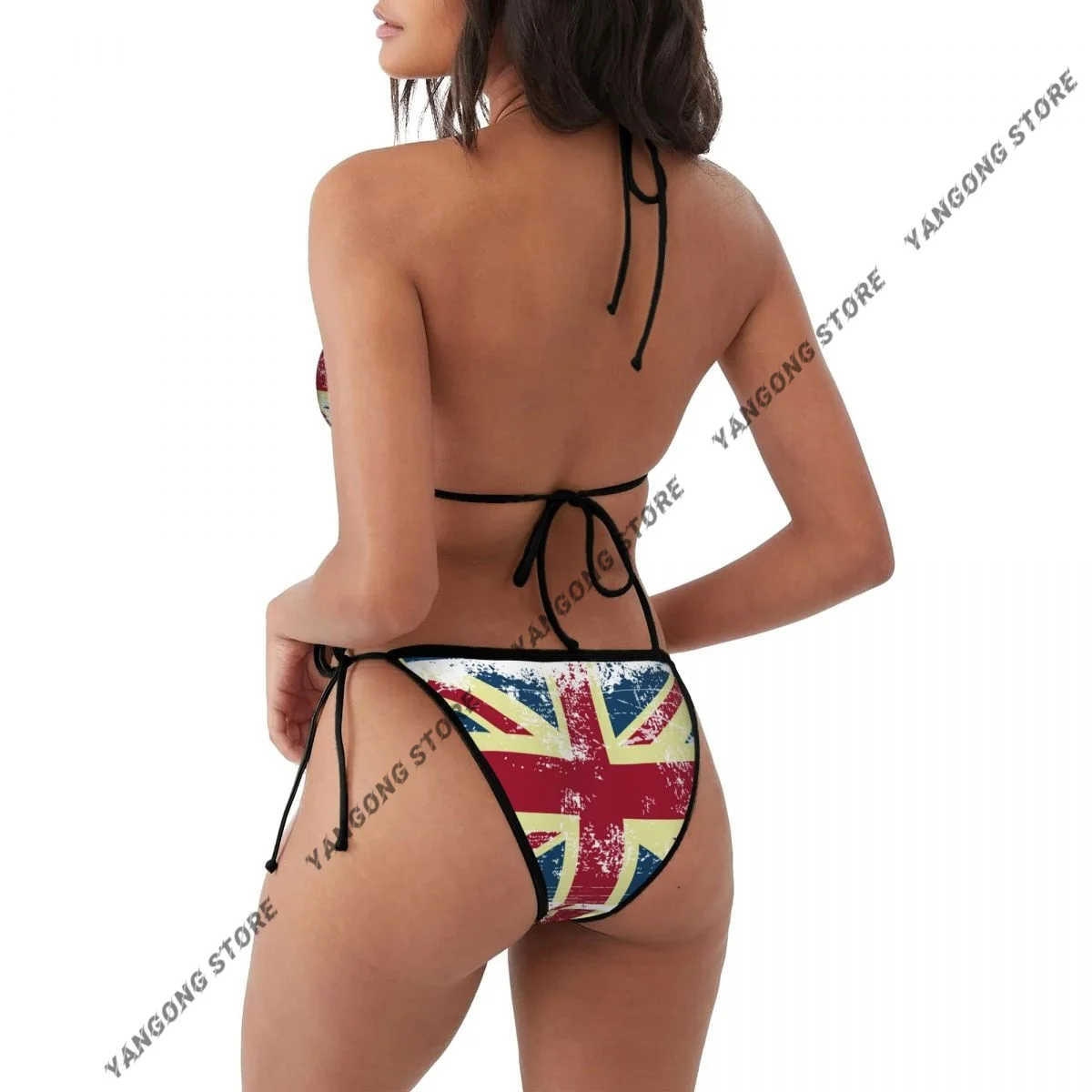 Sexy Micro Bikini UK British Flag Vintage Swimsuit Woman Swimwear Thong Bikini Set Brazilian Bathing Suit Beach Wear