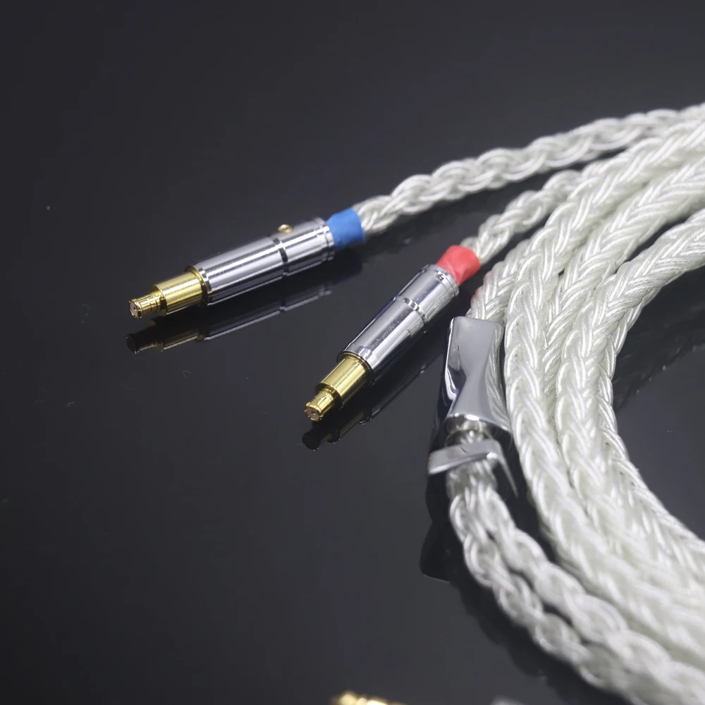 كابل Haldane Xiaoman-الخصر السميك 16 Core كابل ترقية سماعة الرأس من الفضة النقية لـ Technica ATH-WP900 MSR7B AP2000 ES770H ADX