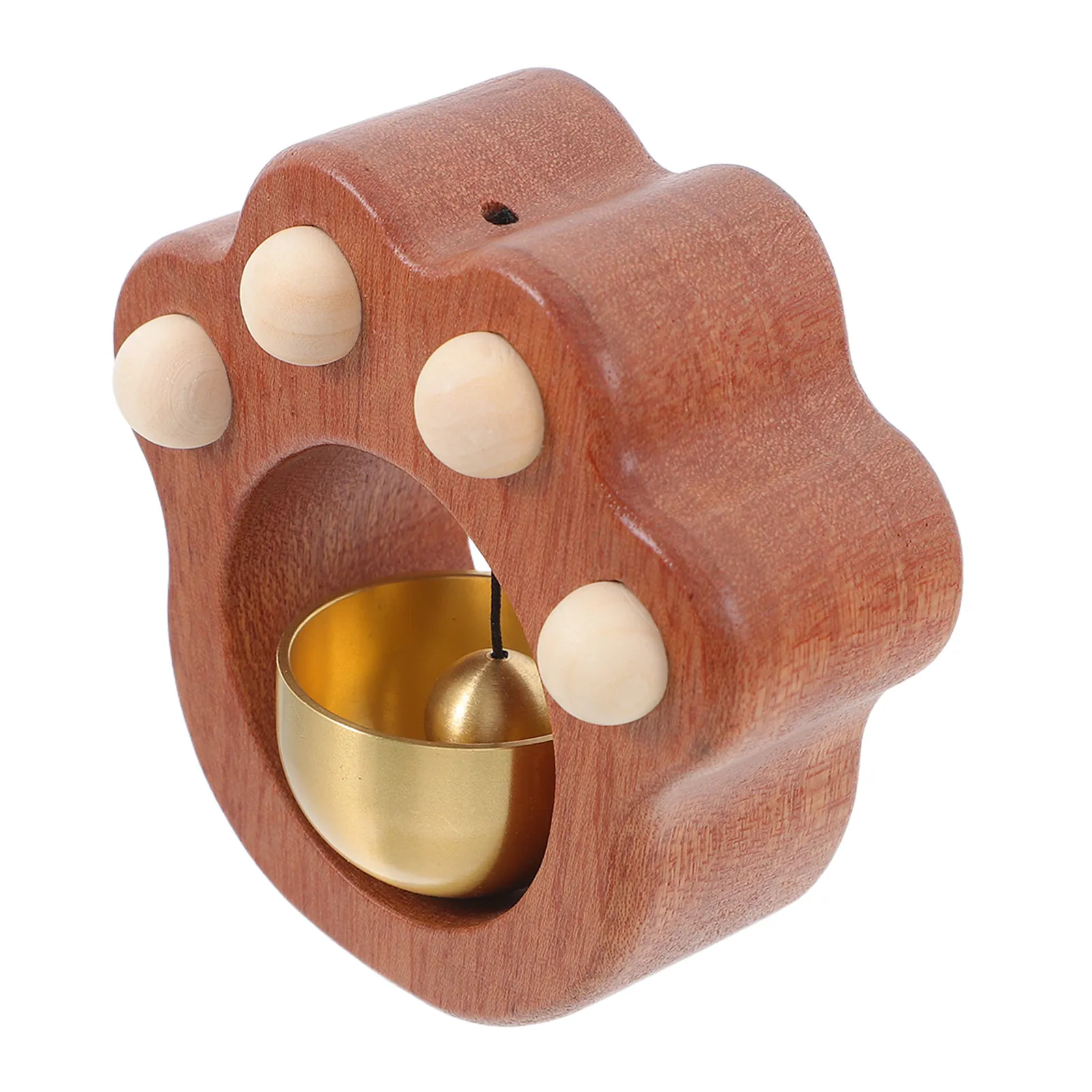 Wooden Cat Paw Magnetic Doorbell Chime – Soft Natural Sound, Eco-Friendly Entrance Bell for Porch, Garden & Shop