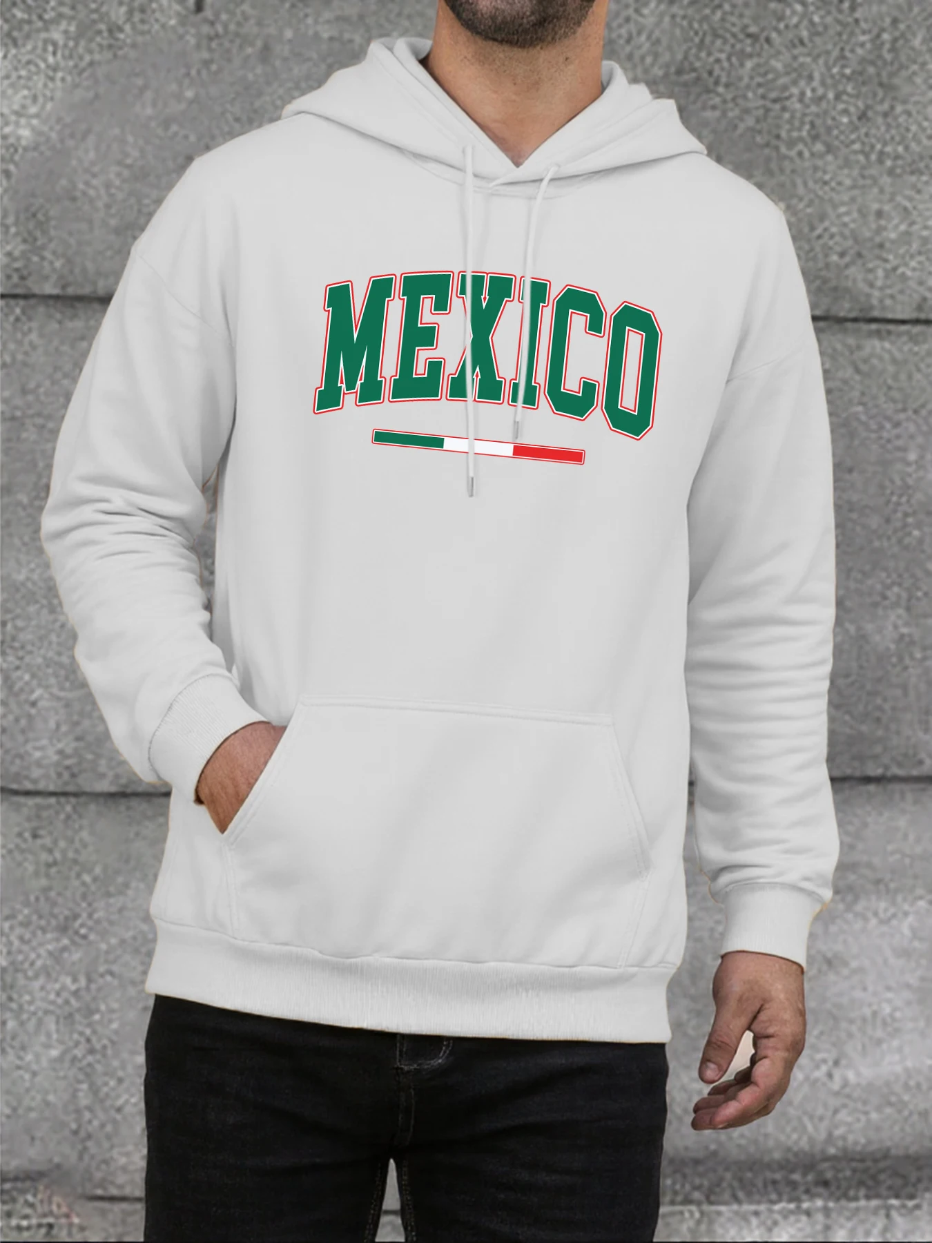 Mexiko Kreative Brief Gedruckt Mann Hoodie Fleece Oversize Sweatshirt Mode Warme Pullover Herbst Casual Straße Kleidung männer