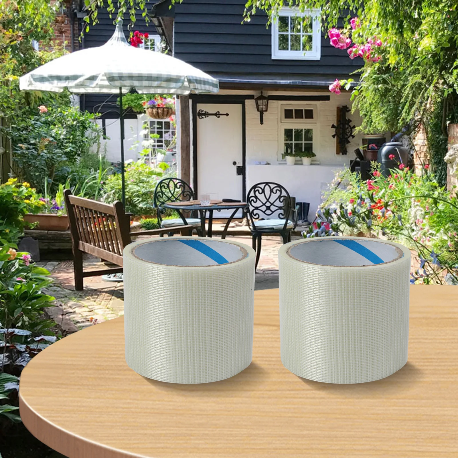 

2 упаковки сверхмощной ремонтной ленты для навесов на колесах, водонепроницаемая и для различных тканей, исключительная адгезия для использования на открытом воздухе