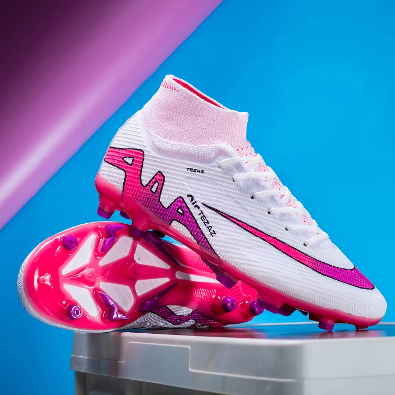 

TF/FG Lightweight Ankle Football Boots Men's Football Shoes Outdoor Anti slip Grass Professional Training Tournament Sports Shoe