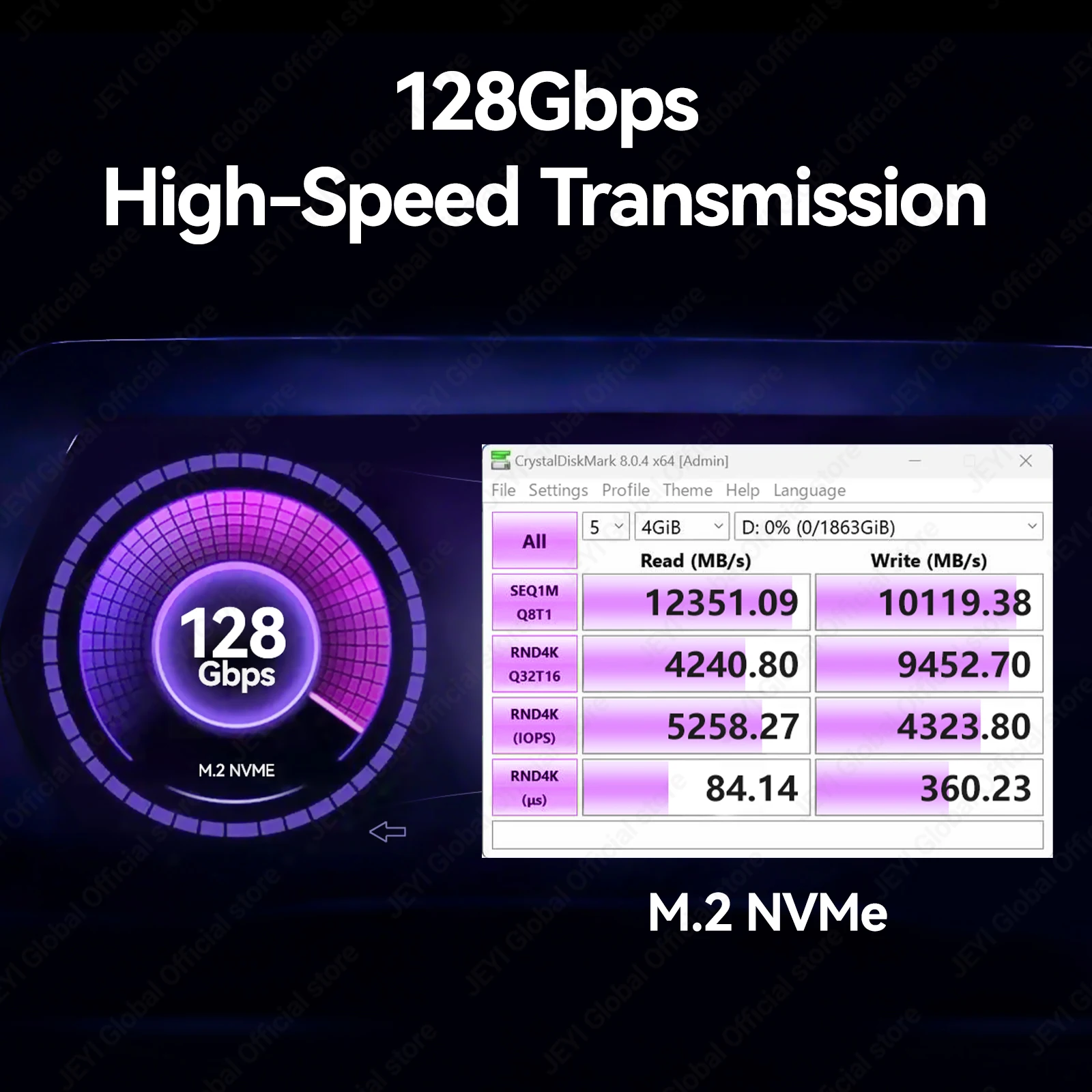 JEYI PCIe 5.0 to M.2 NVMe Expansion Card High-Speed M.2 SSD to PCIE 5.0 Adapter Card with Cool Heatsink for PCIe X4/X8/X16 SIots