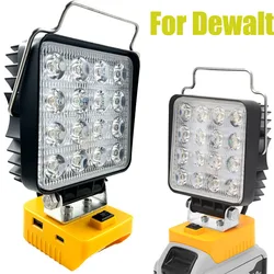 For Dewalt 18V 20V Battery Cordless LED Work Light Spotlights Handheld Camping Fishing Emergency Tool Light with USB and Type-C