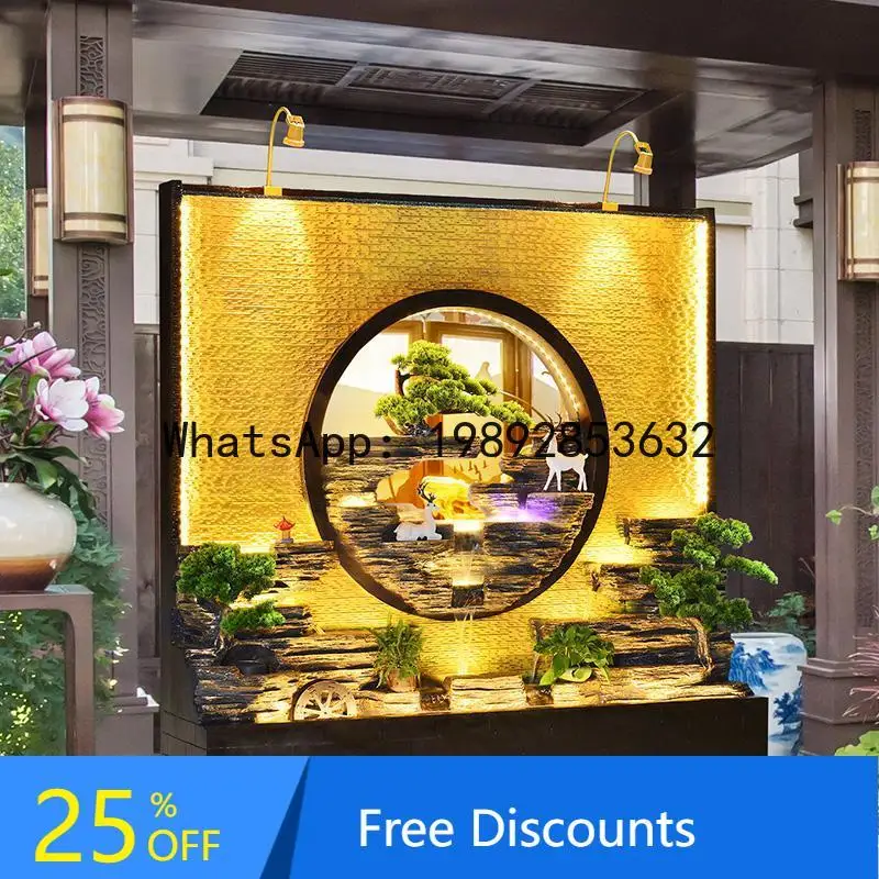 

XL Rockery Fountain Ornament Villa Living Room Water Curtain Wall Water Flow Screen Office Partition Terrace