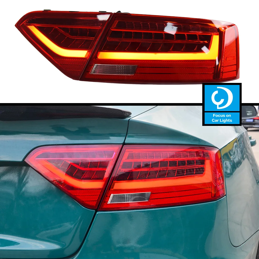 Taillights Styling for Audi A5 Tail Lamp 2008-2016 A5 Tail Light LED DRL Running Signal Brake Reversing Parking Lighthouse 