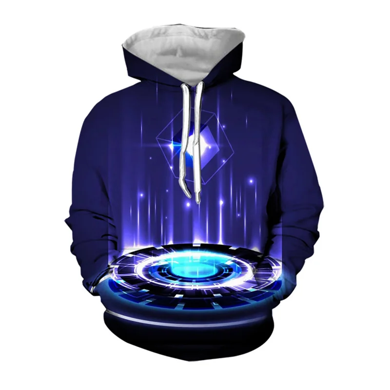 Fashion Cyber Pattern Hoodie For Men Women Cool Technology 3D Printed Sweatshirt Casual Pullovers Loose Tops Long Sleeve Hoodies