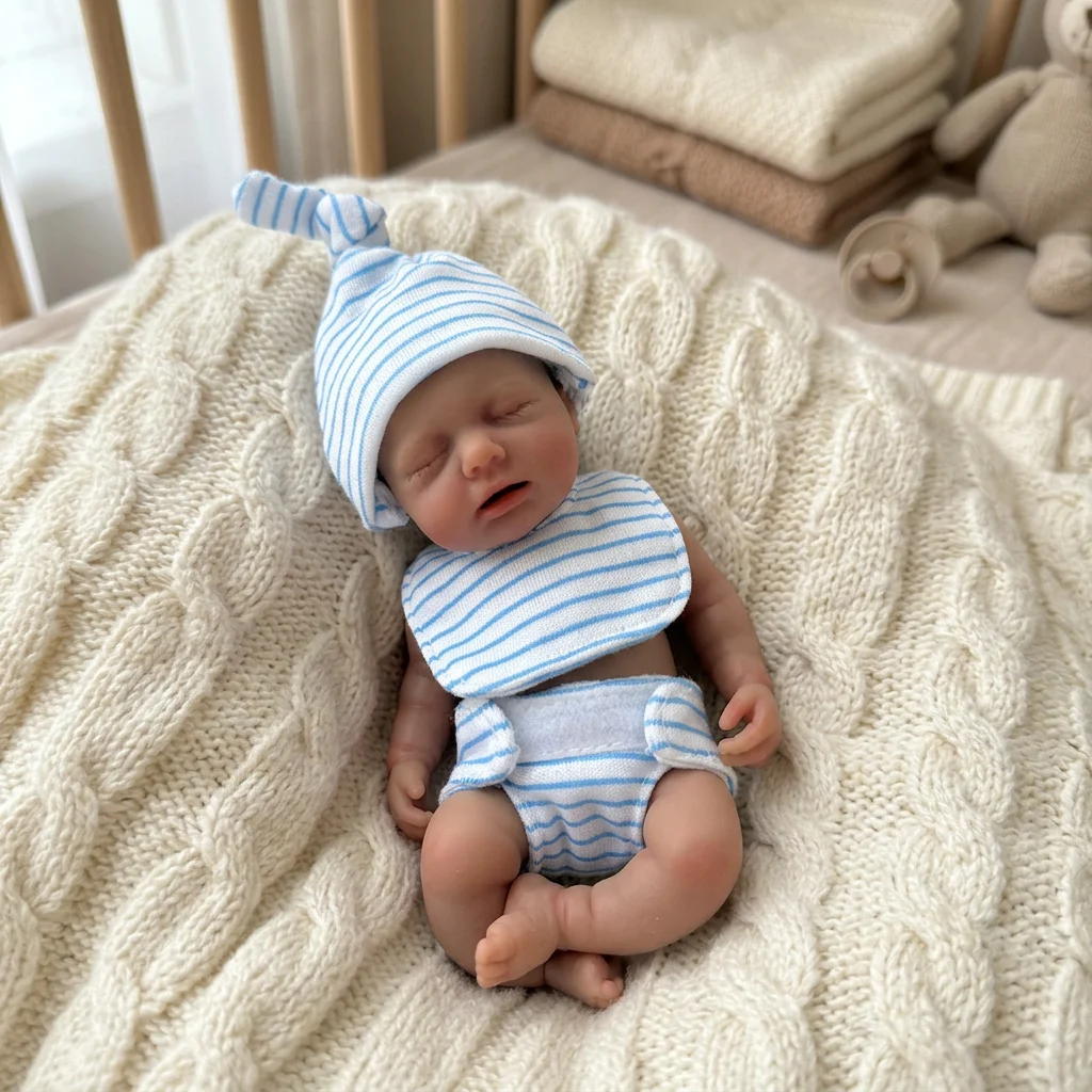6 Inch Loulou Full Body Solid  - Reborn Baby Doll Silicone Realistic recension och pris