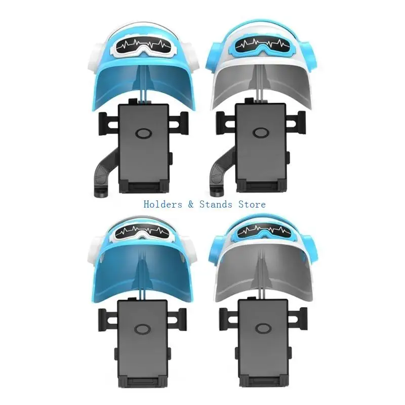 

Y4UE Decorative Helmet Shaped Phone Umbrella Waterproof Cellphone Sunshade Bracket