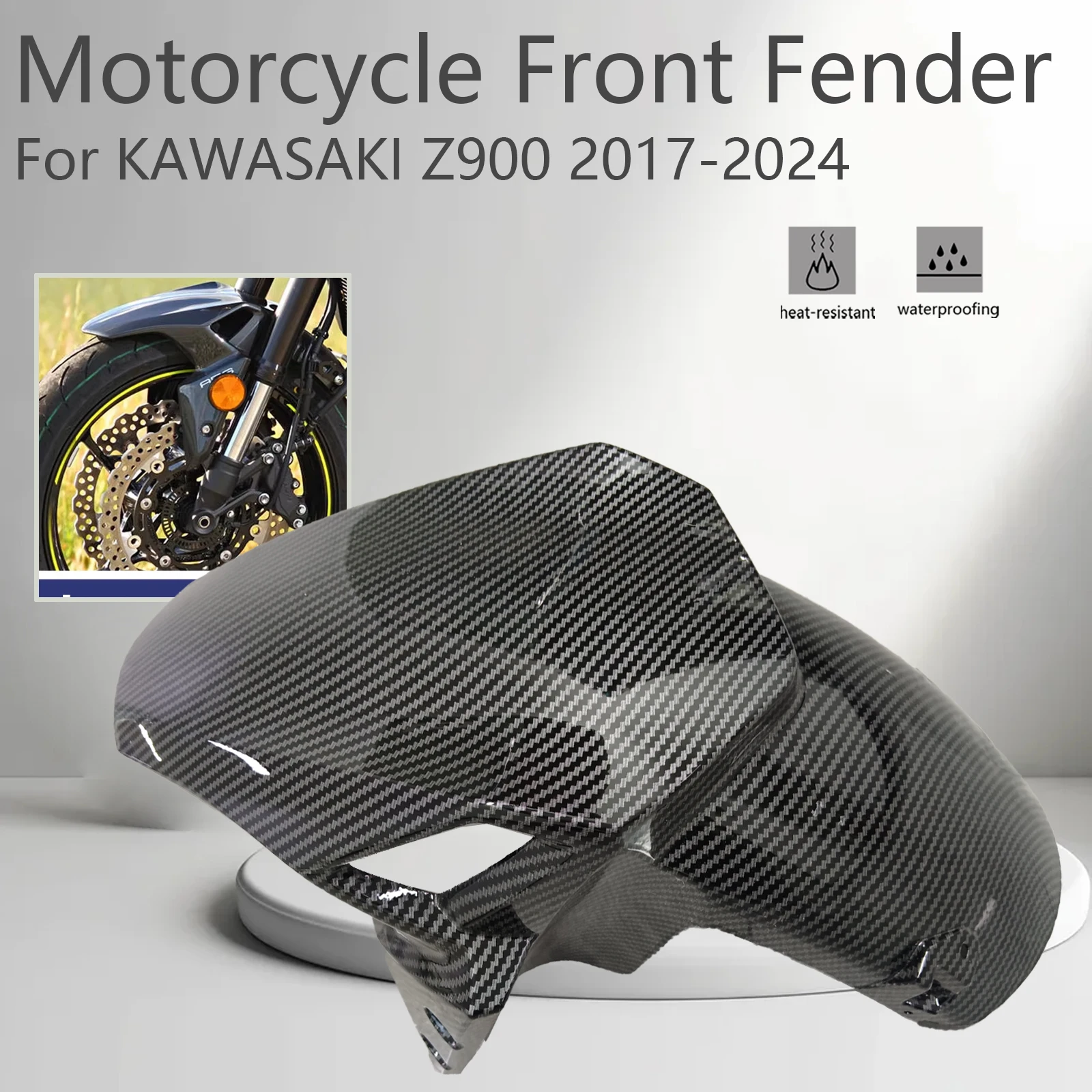 

Motorcycle Accessories Front Mudguard Fender Wheel Cover Splash Guard Protector For Kawasaki Z900 2017 2018 2019-2024