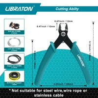 LIBRATON Micro Wire Cutter Precision Electronics Flush Cutter and Side Cutting Pliers Clean Cut for Model Jewelry Model Kits 2