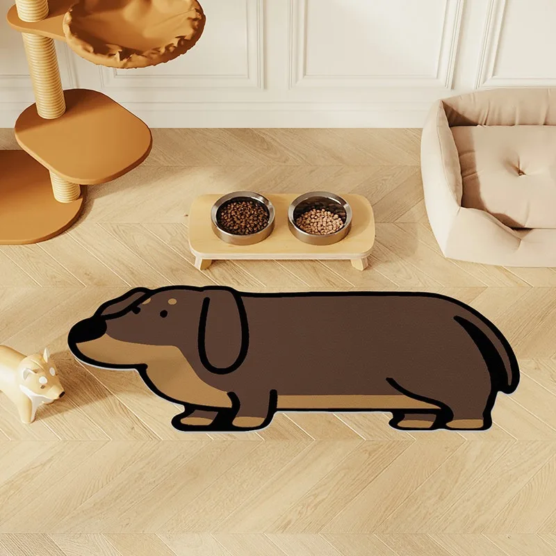 Cute Animals Irregular Shapes Pet Placemats Waterproof and Easy To Take Care of And Rice Bowls A Set of Pet Eating Supplies