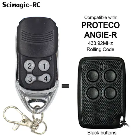 PROTECO ANGIE-R 차고 원격 제어 433MHz 롤링 코드용